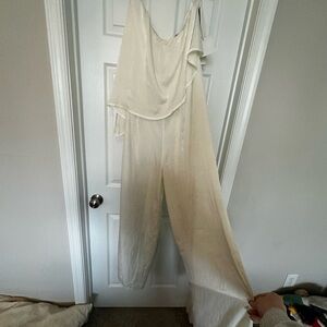 Lulu's Off-White Jumpsuit